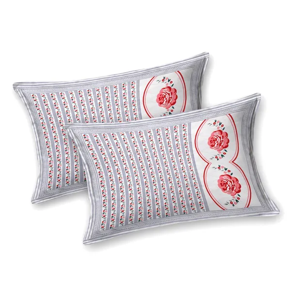 Grey_Cotton_Rajwada_Pushp_Medallion_Collection_Double_Bedsheet_With_Pillow_Cover_100_X_108_Cm
